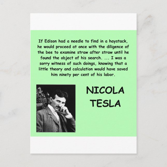 Nicola Tesla Postcard (Front)