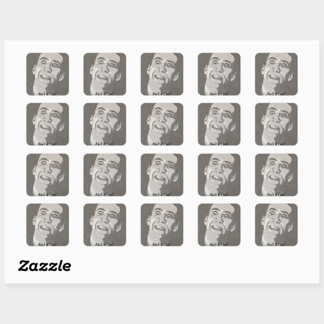 Nicolas Cage Ain't it Cool Square Sticker (Sheet)