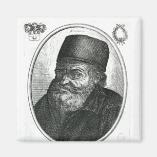 Nicolas Flamel engraved by Balthazar Moncornet Magnet