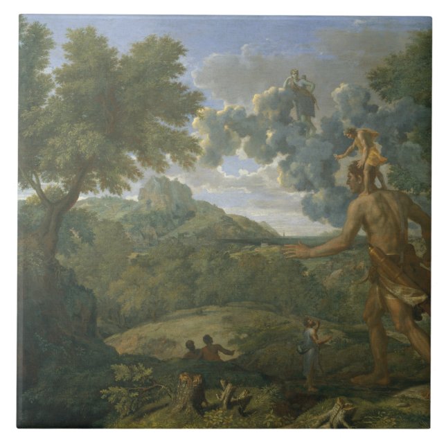 Nicolas Poussin - Landscape with Orion Tile (Front)