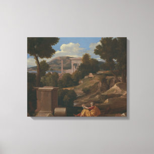 Nicolas Poussin - Landscape with Saint John Canvas Print