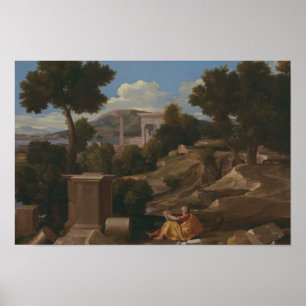 Nicolas Poussin - Landscape with Saint John Poster