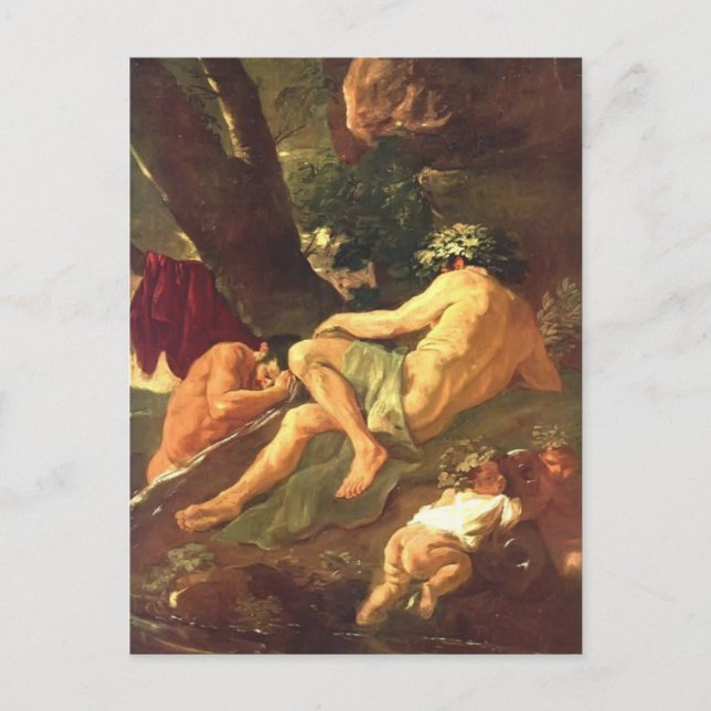 Nicolas Poussin- Midas washing at River Pactolus Postcard (Front)