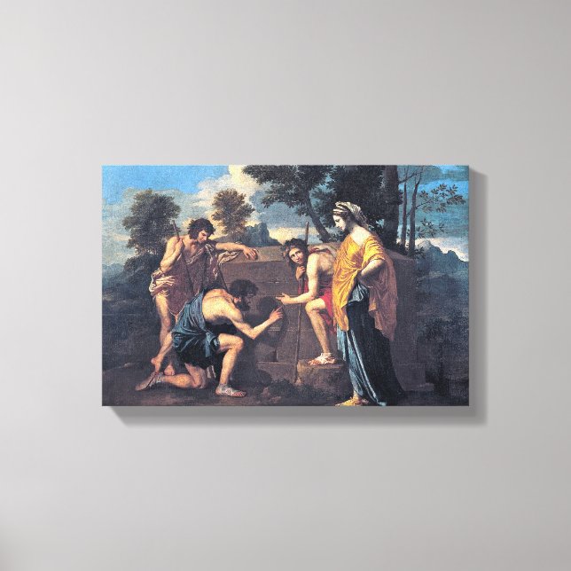 Nicolas Poussin - Shepherds in Arcadia Canvas Print (Front)