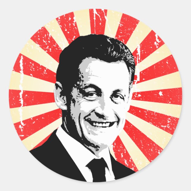 Nicolas Sarkozy Classic Round Sticker (Front)