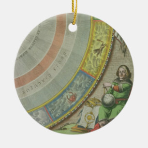 Nicolaus Copernicus (1473-1543), detail from a Map Ceramic Ornament