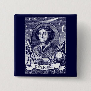 Nicolaus Copernicus 2 Inch Square Button