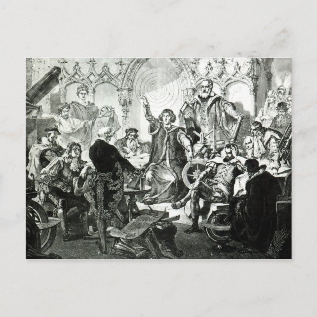 Nicolaus Copernicus  Explaining his Theory Postcard (Front)