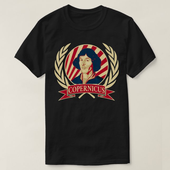 Nicolaus Copernicus Famous Astronomer Retro Style  T-Shirt (Design Front)