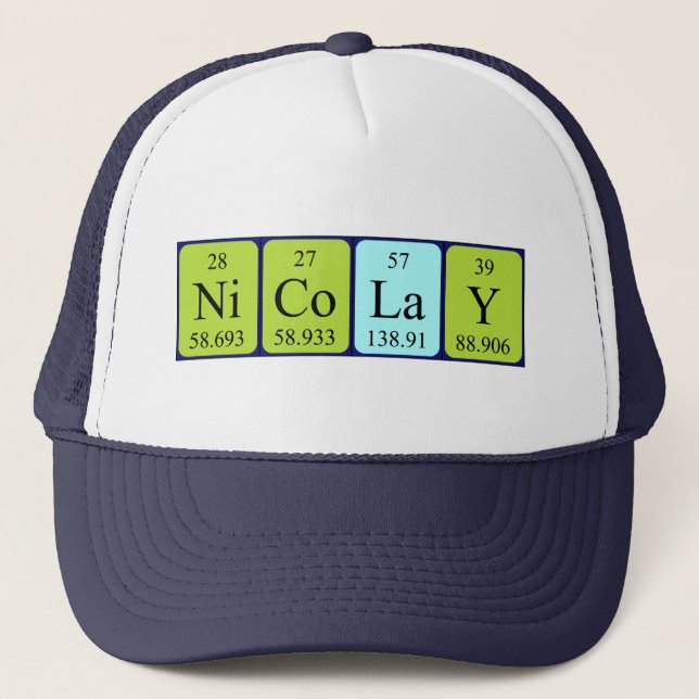 Nicolay periodic table name hat (Front)