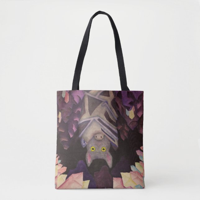 Nicole's bat design.  tote bag (Front)
