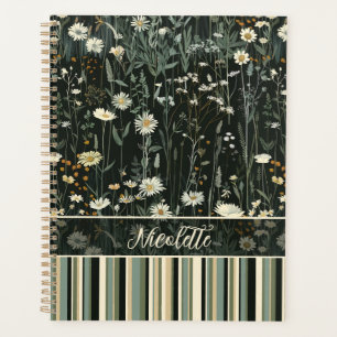 Nicolette Dark Daisy Floral Strié