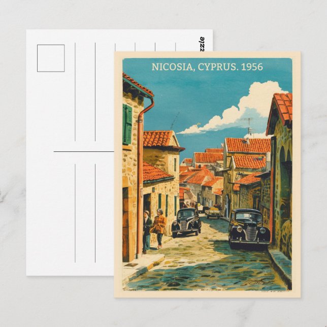 Nicosia, Capital of Cyprus Vintage souvenir gifts Postcard (Front/Back)