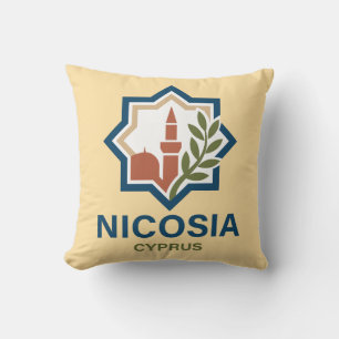 Nicosia Cyprus Mediterranean Throw Pillow