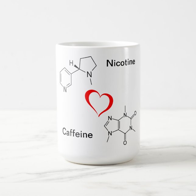 Nicotine and Caffeine LOVE Mug (Center)