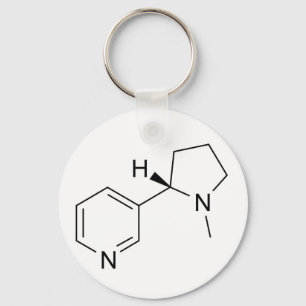 nicotine chemical formula science symbol elements keychain
