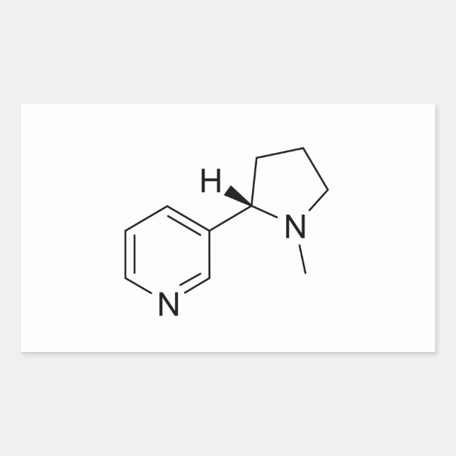nicotine chemical formula science symbol elements sticker (Front)