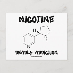Nicotine (Chemical Molecule) Deadly Addiction Postcard