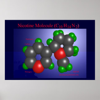 Nicotine Molecule (print) Poster