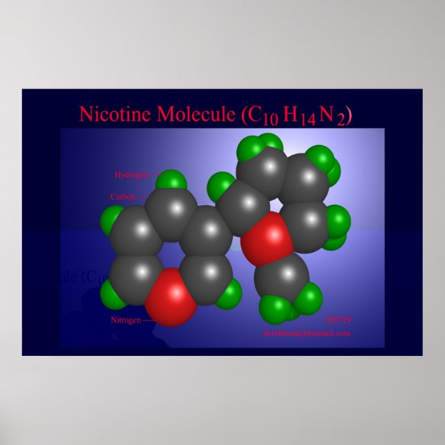 Nicotine Molecule (print) Poster (Front)
