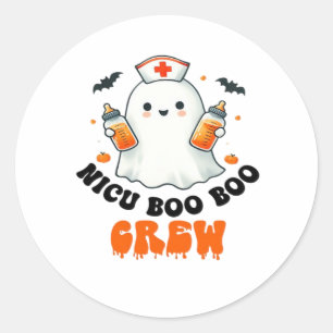 Nicu boo boo crew halloween,Nicu Boo Crew Funny Nu Classic Round Sticker