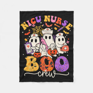 Nicu Boo Crew Costume Funny Nurse Ghost Halloween  Fleece Blanket