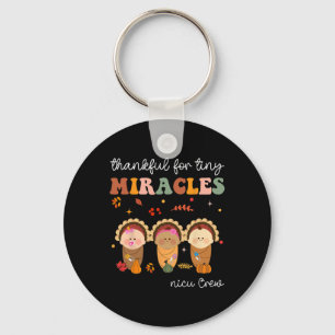 Nicu Crwe Thanksgiving Nurse Fall Thankful For Tin Keychain