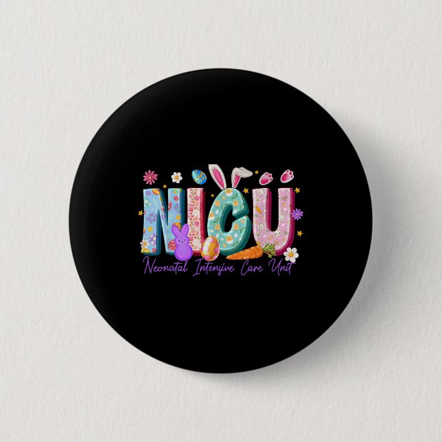 Nicu Easter Neonatal Intensive Care Unit Nursing S 2 Inch Round Button (Front)