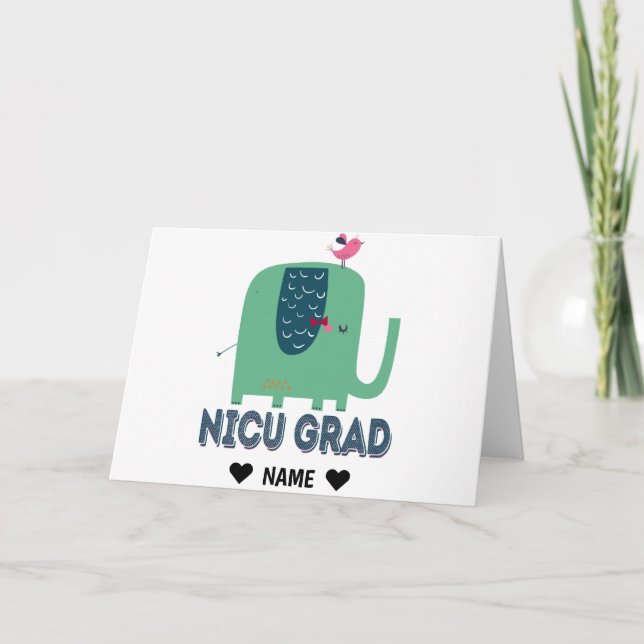 NICU Grad Elephant Card (Front)