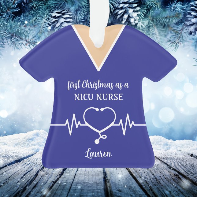 NICU infirmière personnalisée Noël (Personalized NICU Nurse Christmas Ornament
)