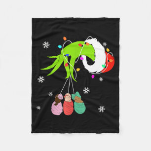 Nicu Labor Delivery Nurse Santa Christmas Xmas Paj Fleece Blanket