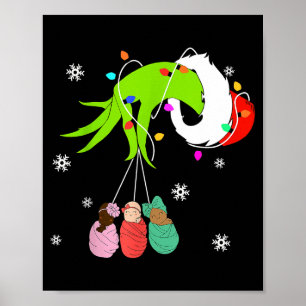 Nicu Labor Delivery Nurse Santa Christmas Xmas Paj Poster