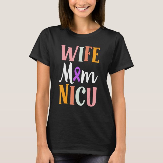 NICU Neonatal Intensive Care Newborn Preemie Nurse T-Shirt (Front)
