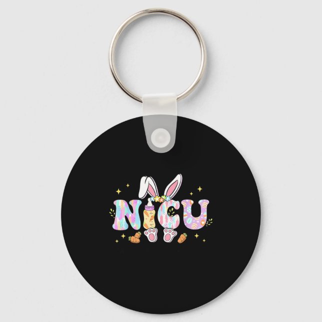 Nicu Neonatal Intensive Care Unit Nursing Spring  Keychain (Front)
