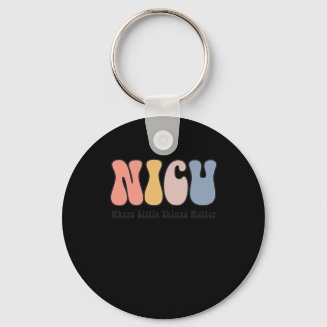 Nicu - Neonatal Intensive Care Unit - Where Keychain (Front)