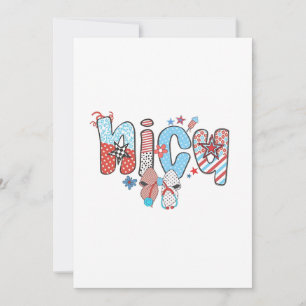 NICU Nurse 4th of July American Nurse  Thank You Card