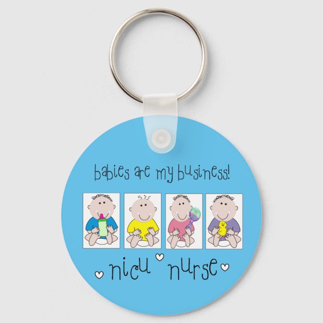 NICU NURSE Babies Babies Keychain (Front)