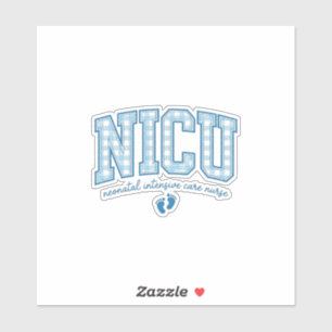 NICU Nurse Baby Feet Plaid Lettering Shirt Design_