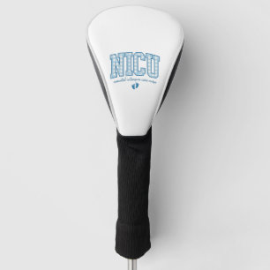 NICU Nurse Baby Feet Plaid Lettering Shirt Design_ Golf Head Cover