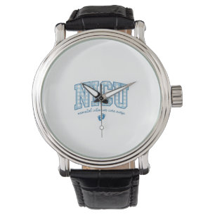 NICU Nurse Baby Feet Plaid Lettering Shirt Design_ Watch