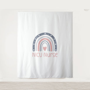 NICU Nurse Boho Rainbow NICU Nurse Gifts NICU N Tapestry