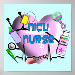 NICU Nurse Canvas ARt Print 3D Graphics Design