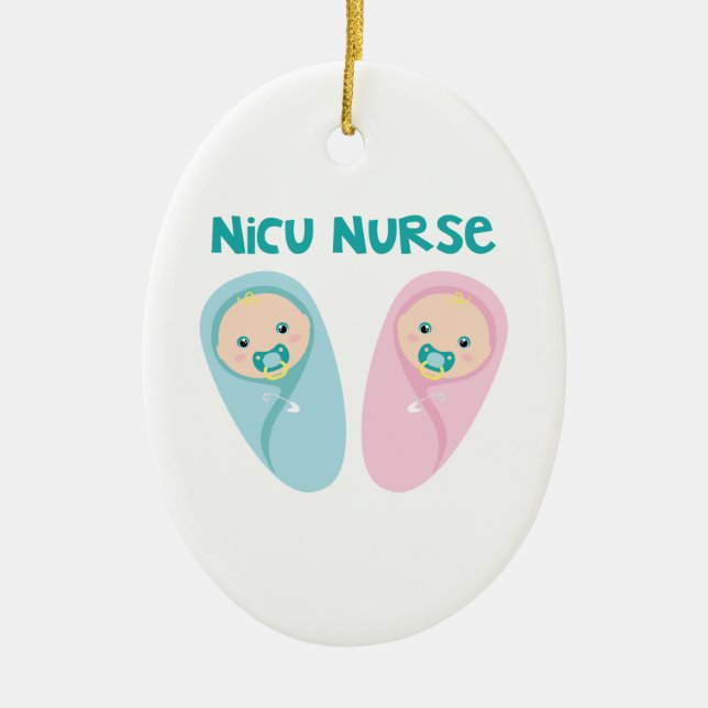 NICU Nurse Ceramic Ornament (Front)