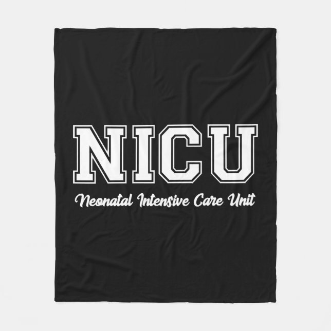 NICU Nurse design Gift for Women Fleece Blanket (Front)