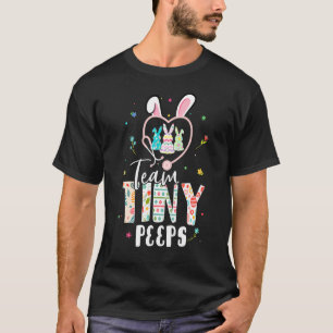 Nicu Nurse Easter Team Tiny Humans Bunnies Stetho T-Shirt