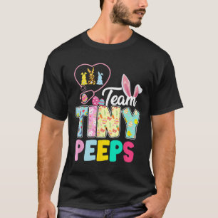 Nicu Nurse Easter Team Tiny Humans Bunnies Stethos T-Shirt