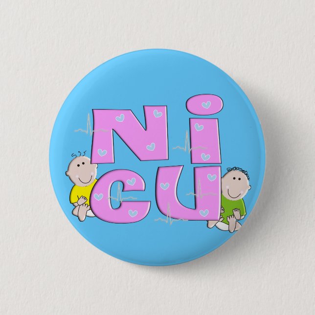 NICU Nurse Gifts 2 Inch Round Button (Front)
