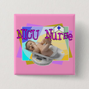 NICU Nurse Gifts 2 Inch Square Button