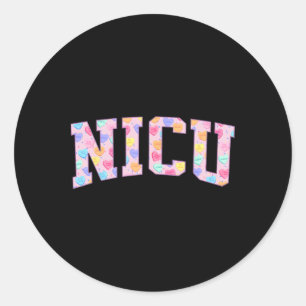 Nicu Nurse Heart Valentines Day Neonatal Intensive Classic Round Sticker