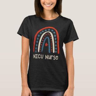 Nicu Nurse Icu Neonatal Boho Rainbow Team Tiny Hum T-Shirt